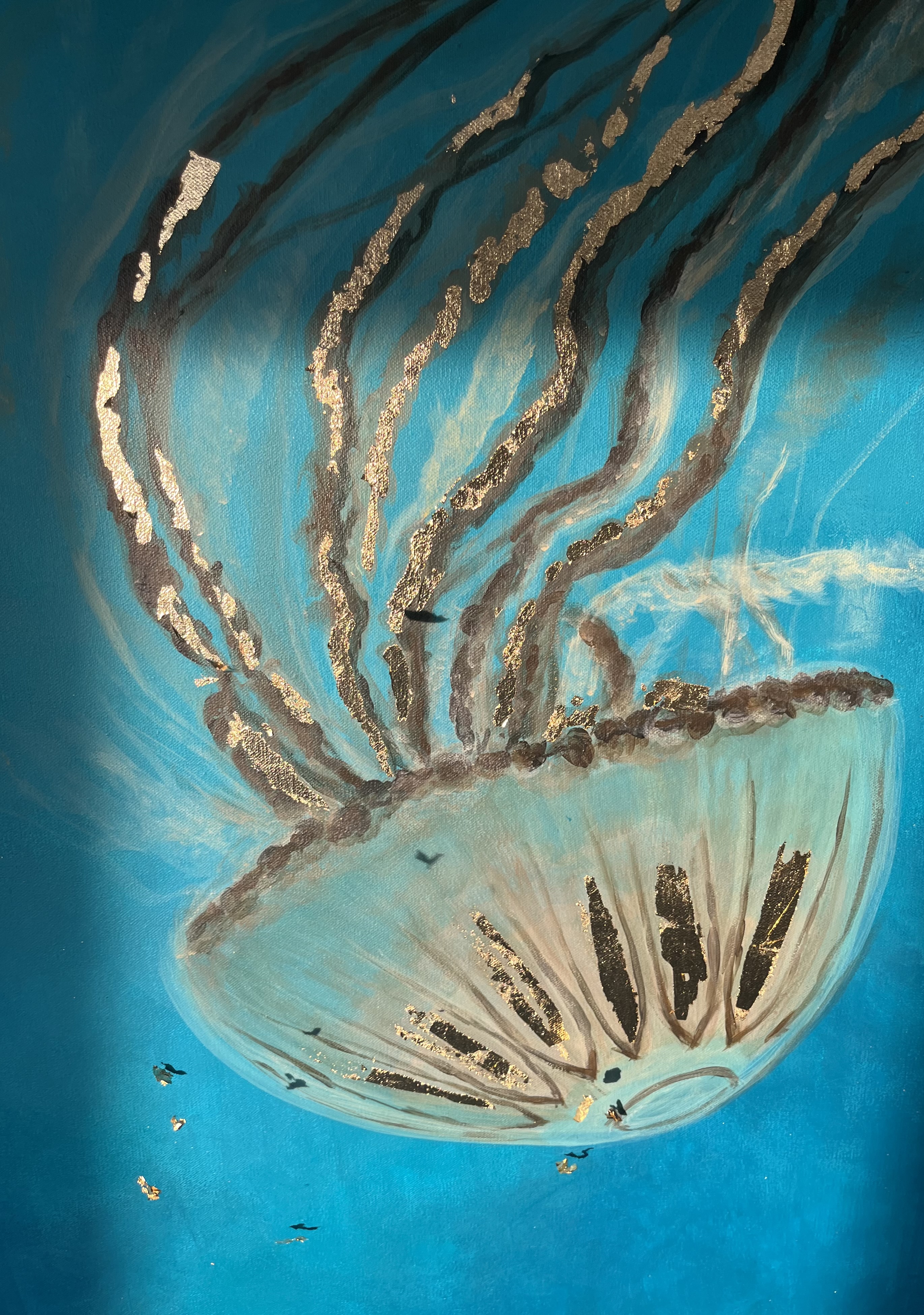 Golden Jellyfish - closeup