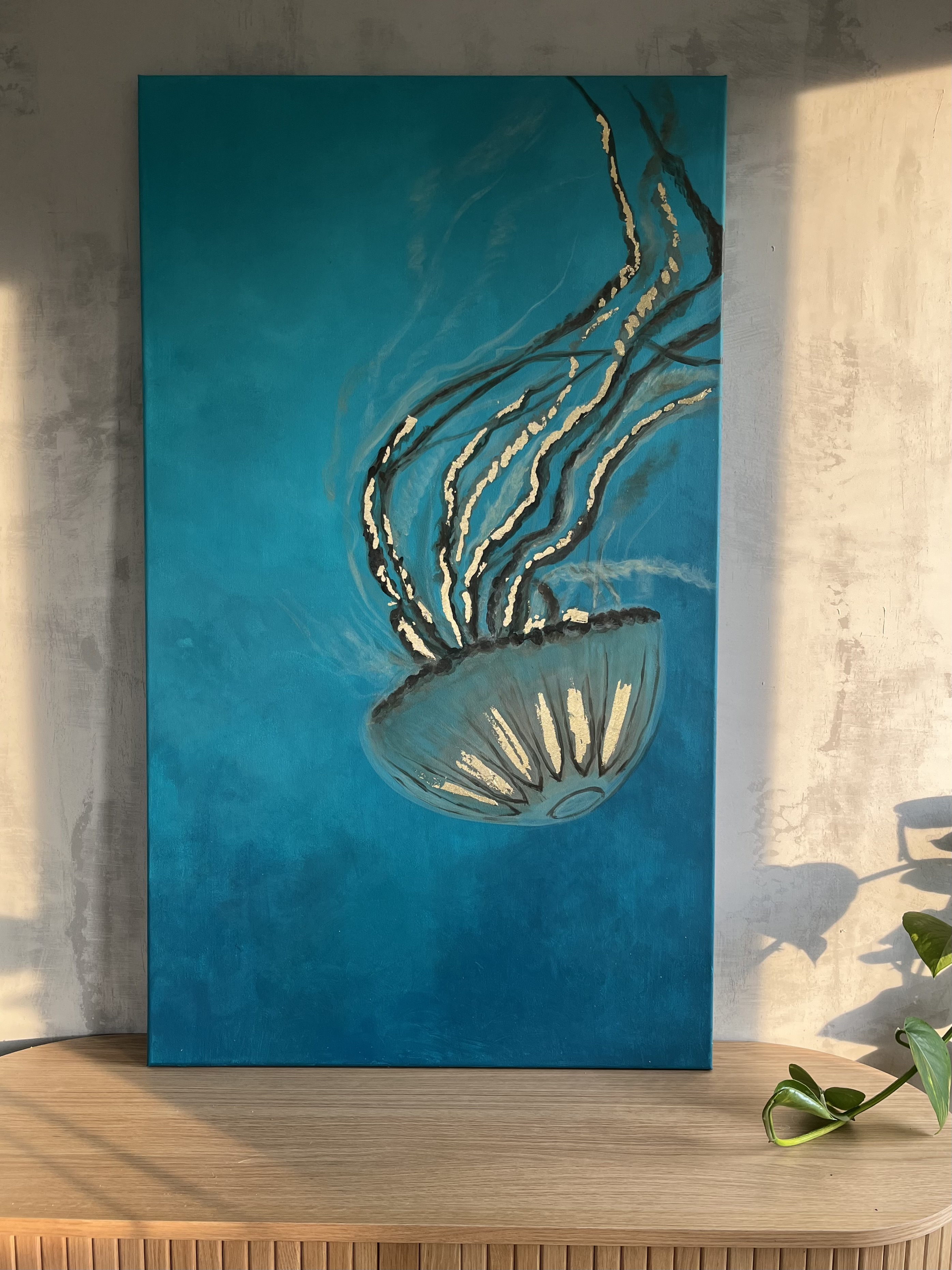 Golden Jellyfish - closeup