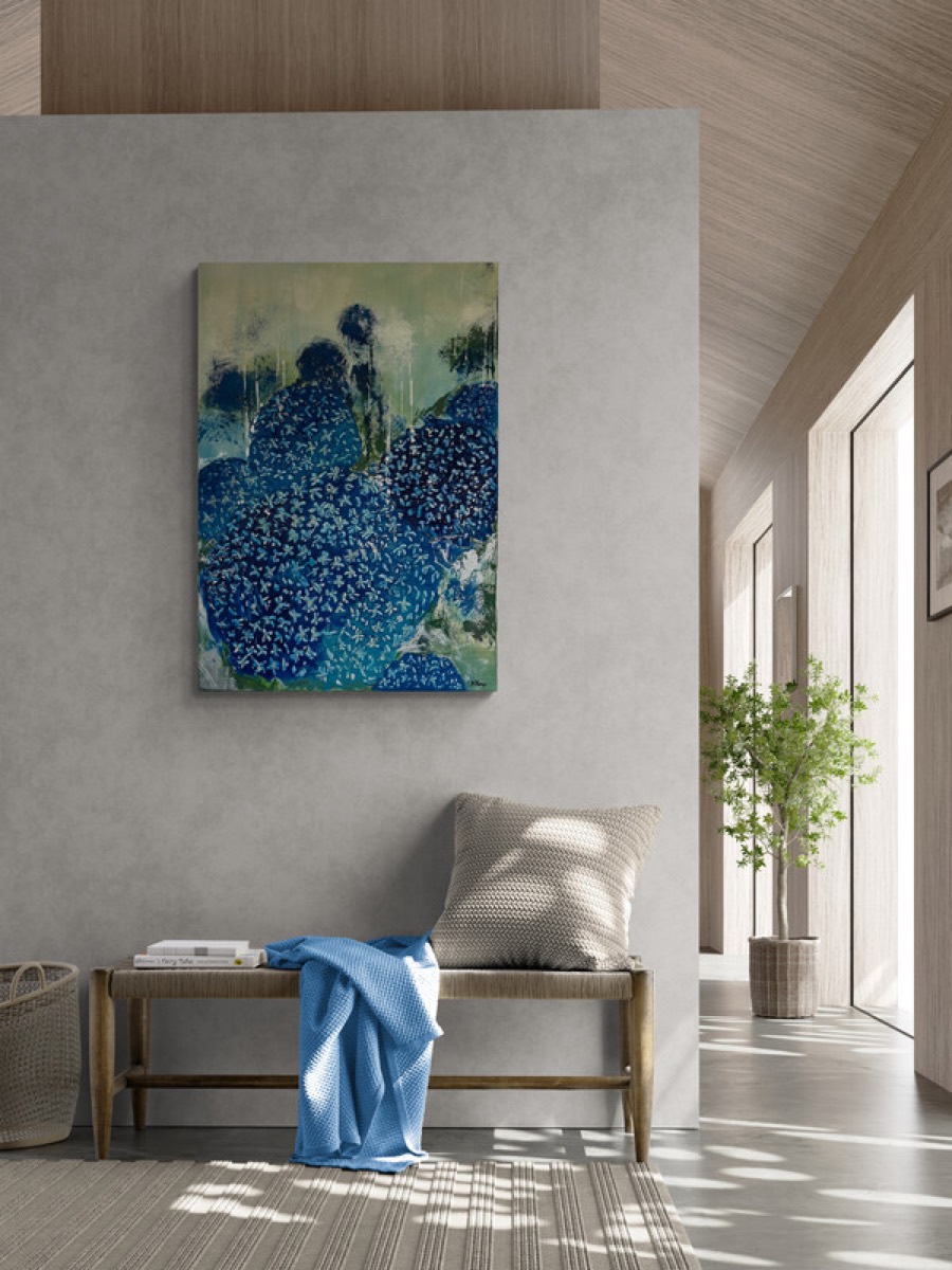 Hydrangeas in silver
