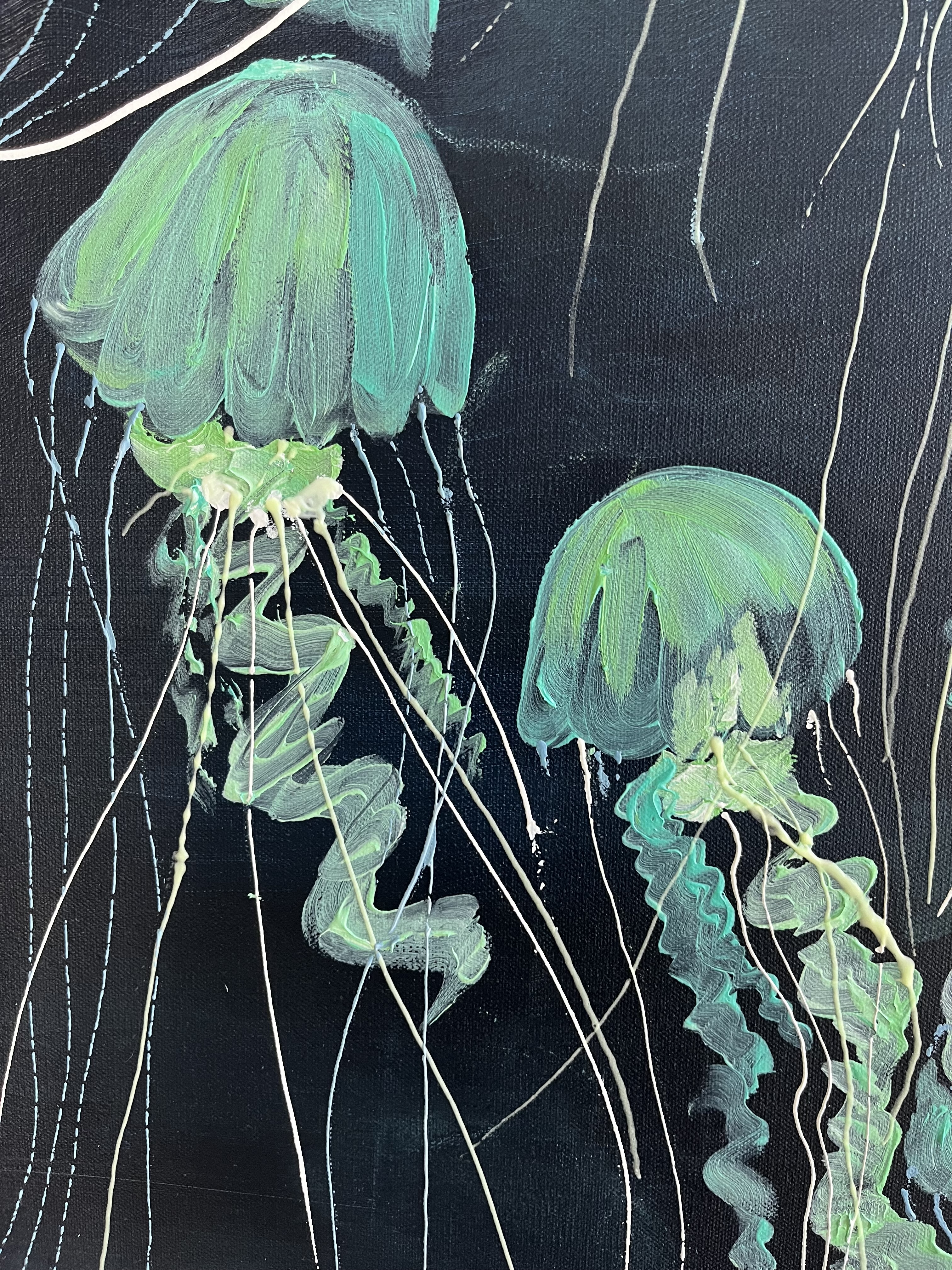 The Jellyfish at night - closeup